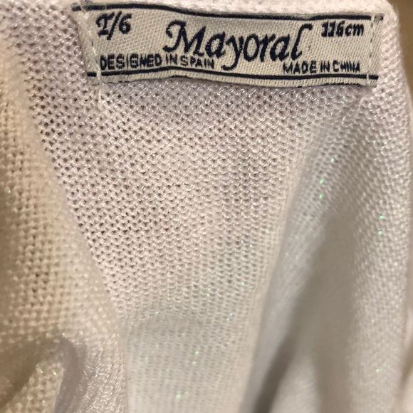 Mayoral • White Crystal Cardigan Sweater - 6 - Picture 6 of 11